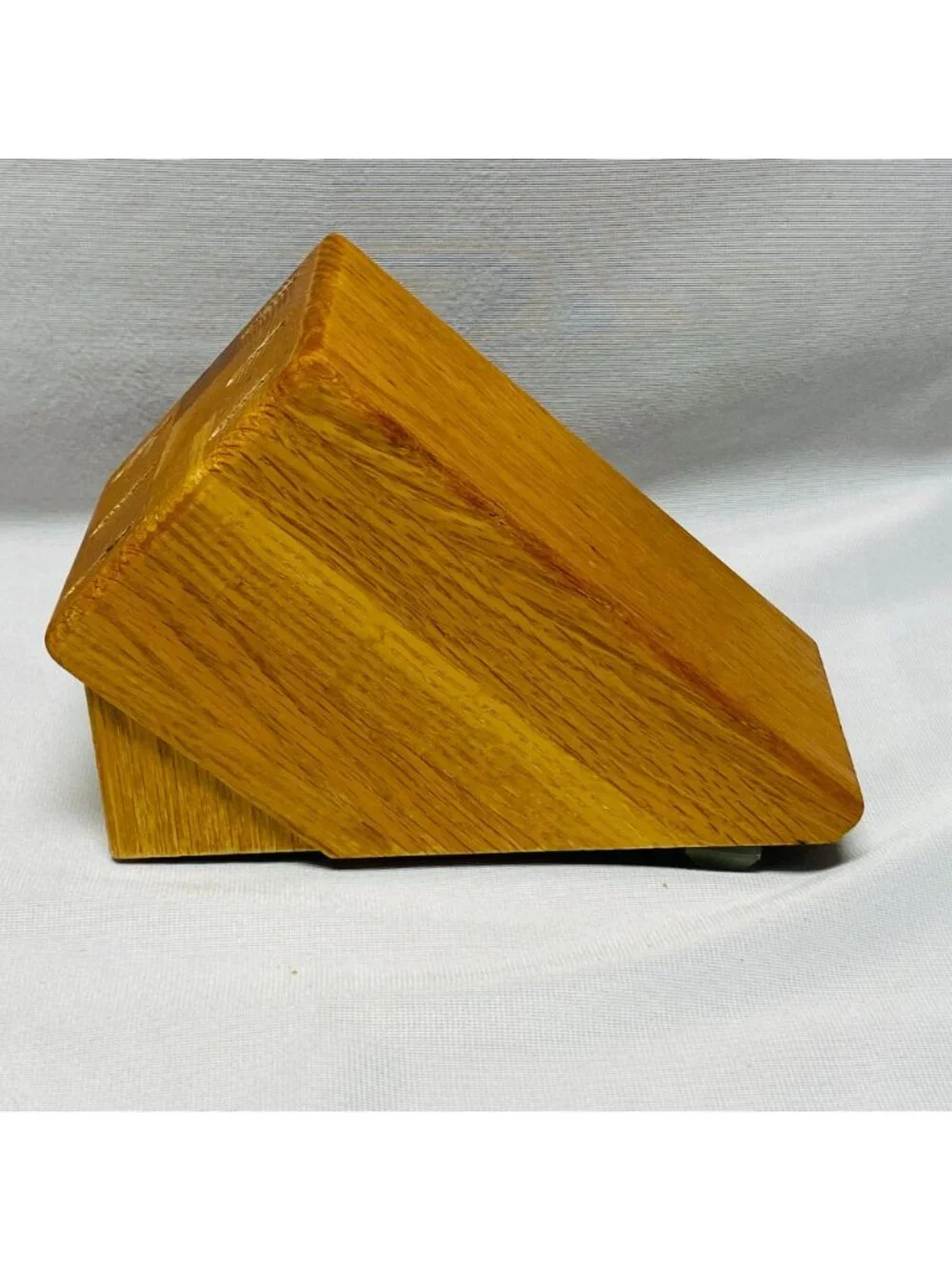 Cutco 6-Slot Wooden Table Knife Block Vertical Storage Hardwood USA Made